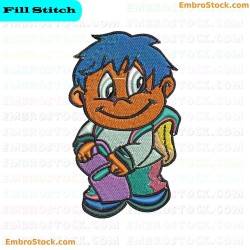 Back To School Kid Embroidery Design 10