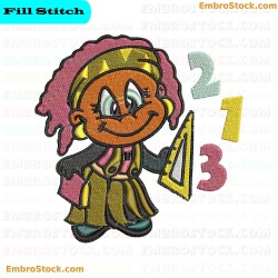 Back To School Kid Embroidery Design 6