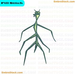 Bacteriophage Illustration Embroidery Design 5