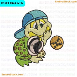 Baseball Frog Embroidery Design 3