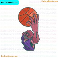 Basketball Embroidery Design 10