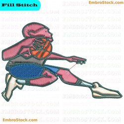 Basketball Player Embroidery Design 11