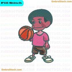 Basketball Player Embroidery Design 13