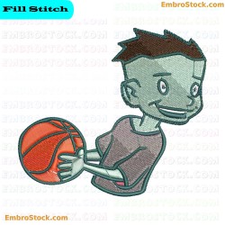 Basketball Player Embroidery Design 2