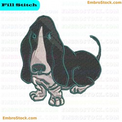 Basset Hound Embroidery Design 83