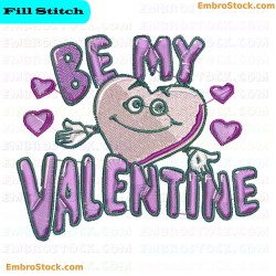 Be My Valentine Embroidery Design 8