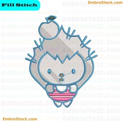 Bear Character Embroidery Design 2