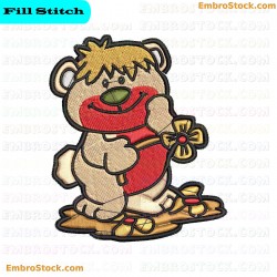 Bear Embroidery Design 10