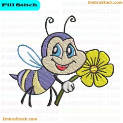 Bee Embroidery Design 102