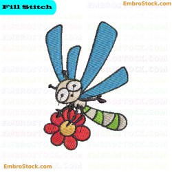 Bee Embroidery Design 20