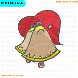 Bells And Heart Embroidery Design 1