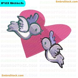 Bird Art Embroidery Design 8