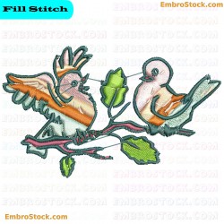 Bird Embroidery Design 23