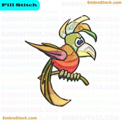 Bird Hello Animals Embroidery Design 9