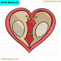 Bird Inspired Heart Embroidery Design 20