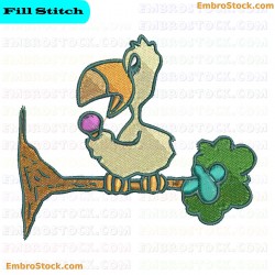 Bird On Branch Embroidery Design 35