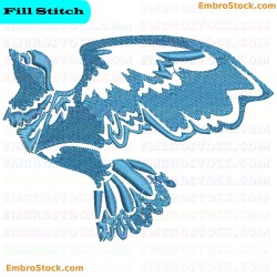 Blue Bird Embroidery Design 7