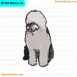 Bobtail Sheepdog Embroidery Design 3