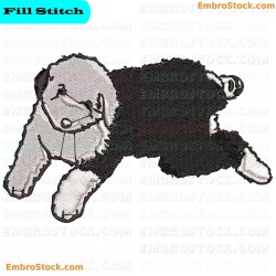 Bobtail Sheepdog Embroidery Design 4