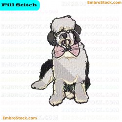 Bobtail Sheepdog Embroidery Design 6