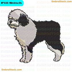 Bobtail Sheepdog Embroidery Design 7