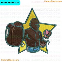 Boxing Embroidery Design 8