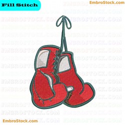 Boxing Gloves Embroidery Design 9