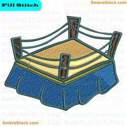 Boxing Ring Embroidery Design 10