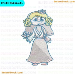 Bride Embroidery Design 1