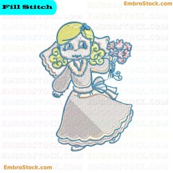 Bride Embroidery Design 7