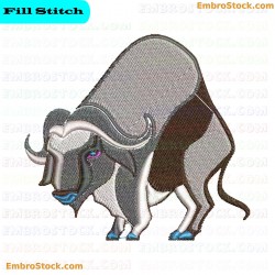 Buffalo Embroidery Design 3