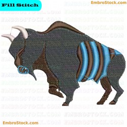 Buffalo Embroidery Design 5