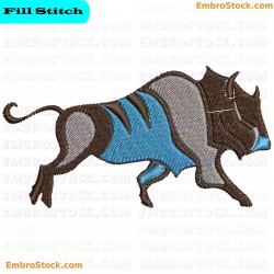 Buffalo Embroidery Design 6