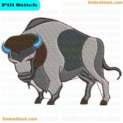 Buffalo Embroidery Design 8