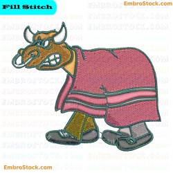 Bull Embroidery Design 2