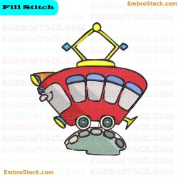 Bus Embroidery Design 15