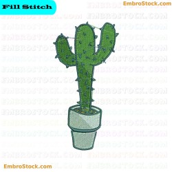 Cactus Embroidery Design 2