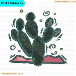 Cactus Embroidery Design 3