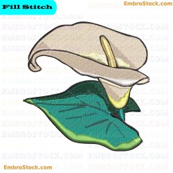 Calla Lily Flower Embroidery Design 43