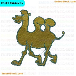 Camel Embroidery Design 4