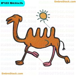 Camel Embroidery Design 9