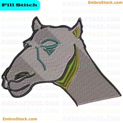 Camel Head Embroidery Design 10