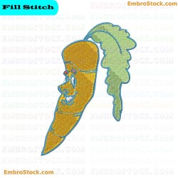 Carrot Embroidery Design 15