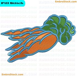 Carrot Embroidery Design 3