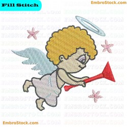 Cartoon Angel Embroidery Design 5