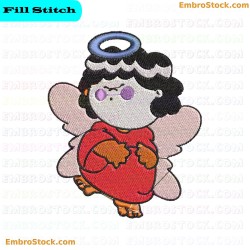 Cartoon Angel Embroidery Design 6