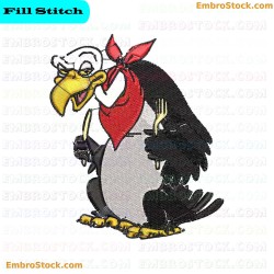 Cartoon Animal Character Embroidery Design 10