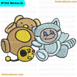 Cartoon Animal Embroidery Design 2