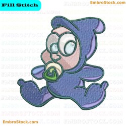 Cartoon Baby Character Embroidery Design 14