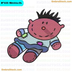 Cartoon Baby Doll Embroidery Design 3